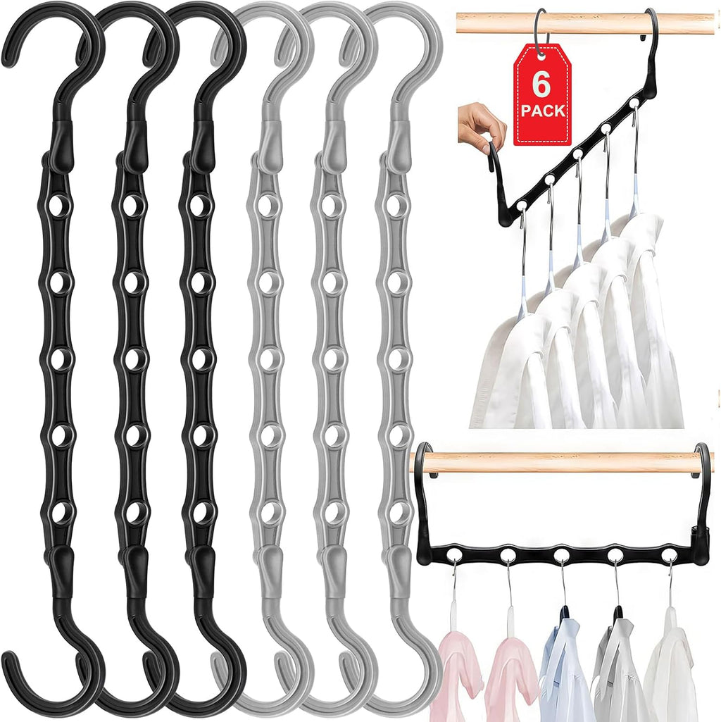 6 Pack Closet Organizers and Storage Stronger, Magic Clothes Hangers