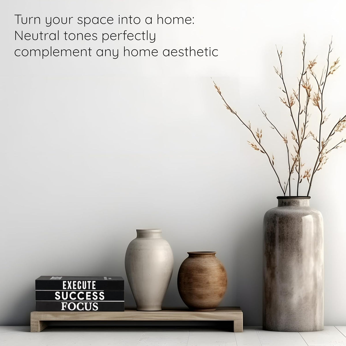 Motivational Decorative Books Set of 3 - Faux Books for Home Office Decor