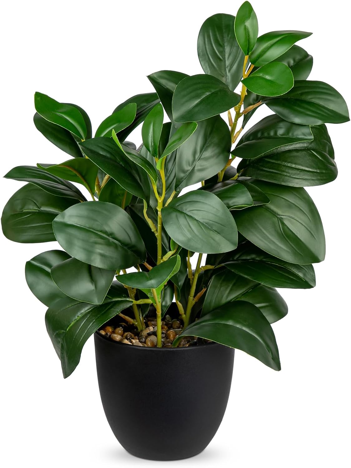 Briful Artificial Plants Mini Camellia Potted Fake Plants Small Faux Plastic Plants Desk Plant Artificial Flowers with Vase for Home Office Desk Kitchen Garden Indoor Decor