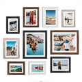 Giftgarden Multi Colors Picture Frames with Mat for Multiple Sizes Photos, Four 4x6, Four 5x7, Two 8x10, Assorted Gallery Frame Collage for Wall or Tabletop, Set of 10