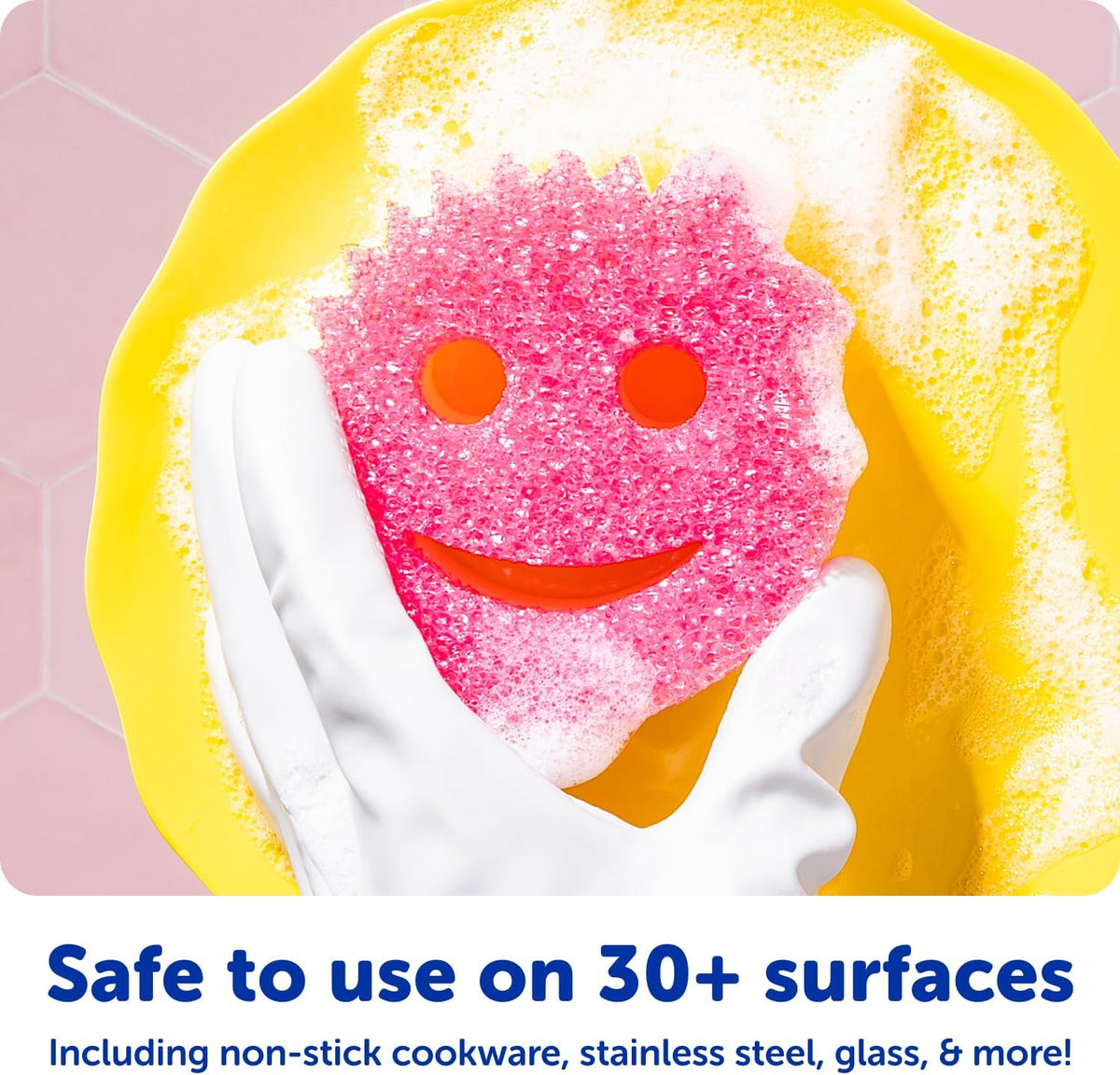 Scrub Daddy Scratch-Free Multipurpose Kitchen Sponges - Bulk Dish Sponges for Kitchen, Bathroom, Household Cleaning & More - Made with BPA-Free Polymer Foam (5 Count)