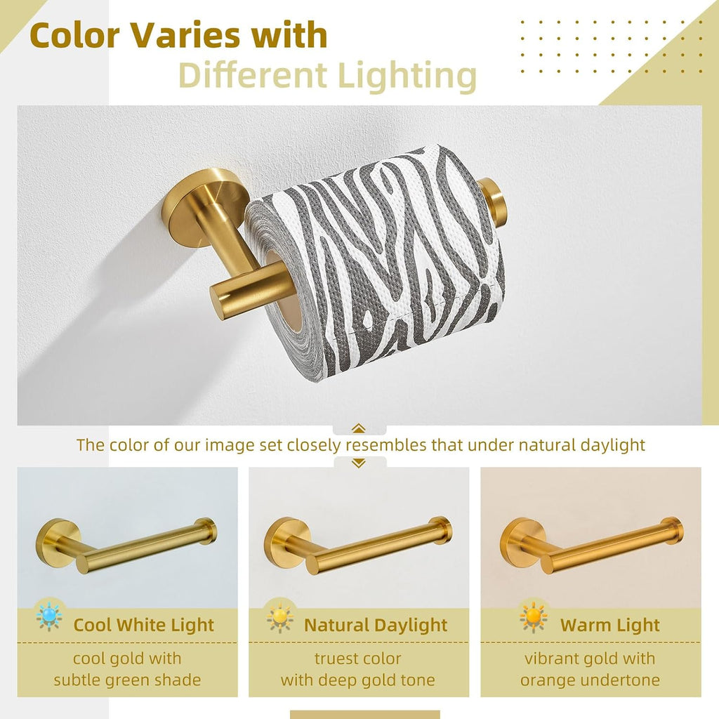Angle Simple Toilet Paper Holder Brushed Dark Gold, Toilet Roll Holder