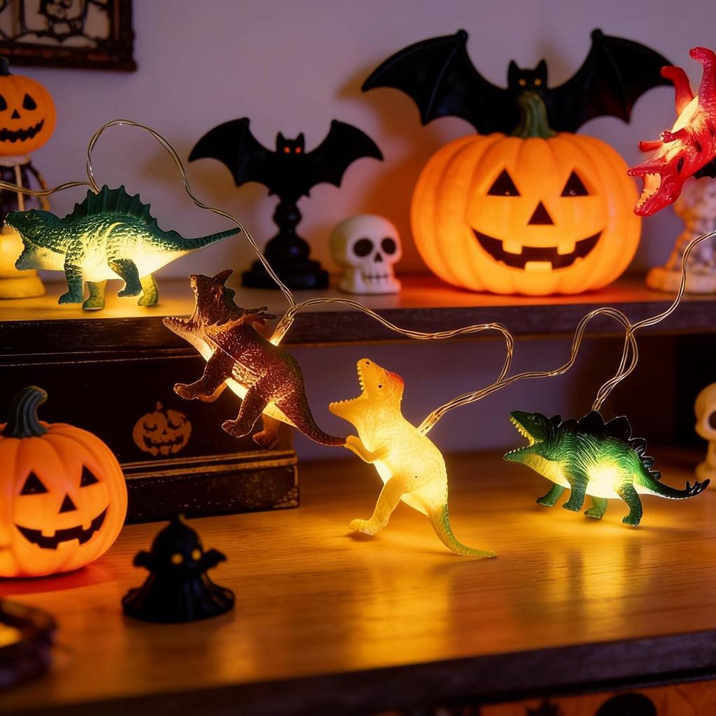 8LED Dinosaur String Lights for Boys Room Battery Operated Dinosaur Lights String Dino Light for Boys Kids Bedroom Decor Christmas Tree Decoration Party Garden Tent Wall