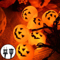 Halloween LED Pumpkin Lights - 8.5Ft Jack O Lantern Pumpkin String Lights with 10 LED Jack O Lantern Lights, for Indoor Outdoor Halloween Decorations for Home Party Yard Patio Tree, 0.07W
