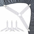 RayTour Bed Sheet Holder Straps 4 Pack - Elastic Sheet Keepers for Fitted Sheets