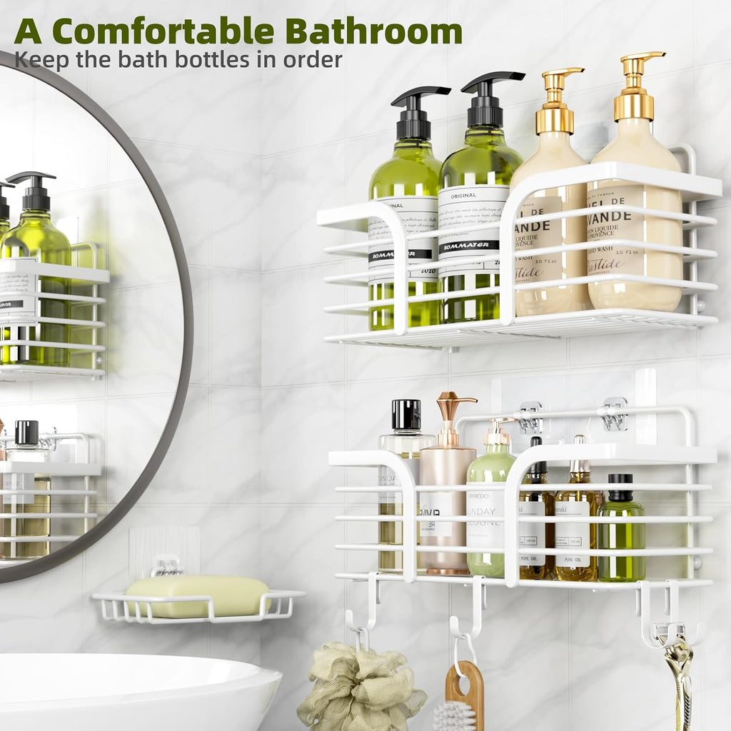 Yougai White Shower Caddy, Bathroom Organizers and Storage