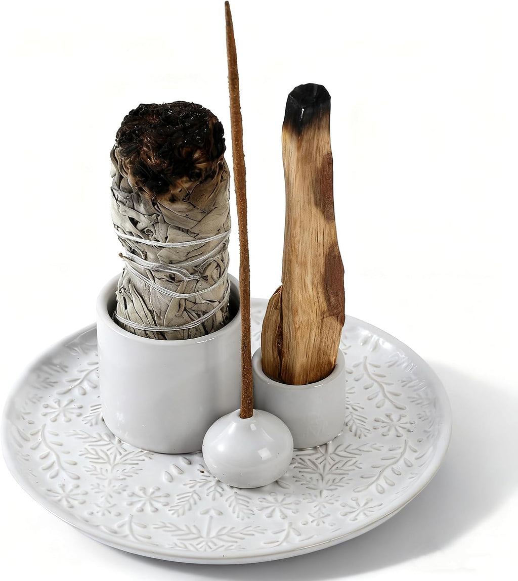5 in 1 Incense Holder Burner for Sticks Palo Santo Sage Candle