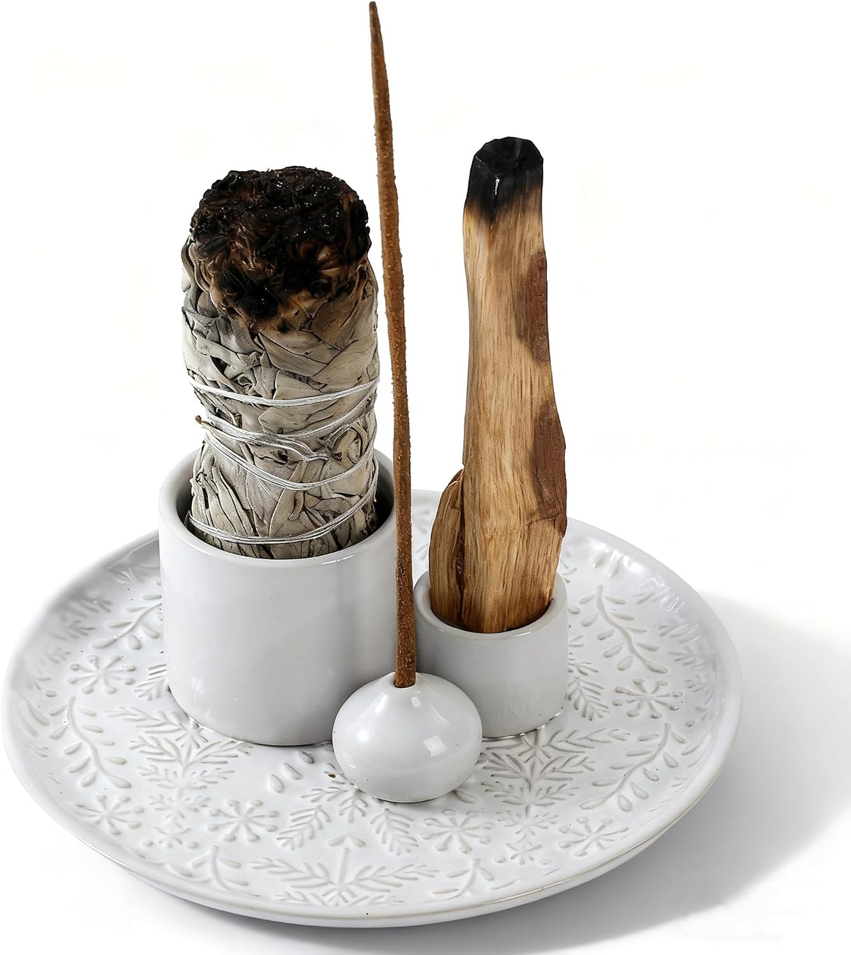 5 in 1 Incense Holder Burner for Sticks Palo Santo Sage Candle