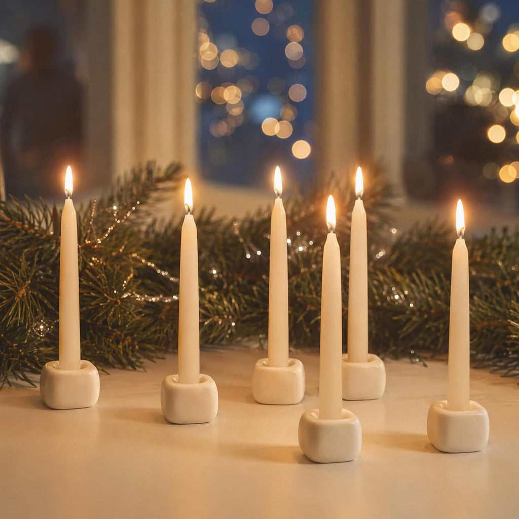 Beeswax Candles 10 Pcs 20 Minute Burning Tealight Candles- White
