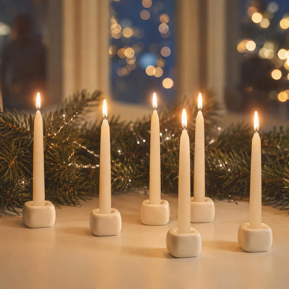 Beeswax Candles 10 Pcs 20 Minute Burning Tealight Candles- White