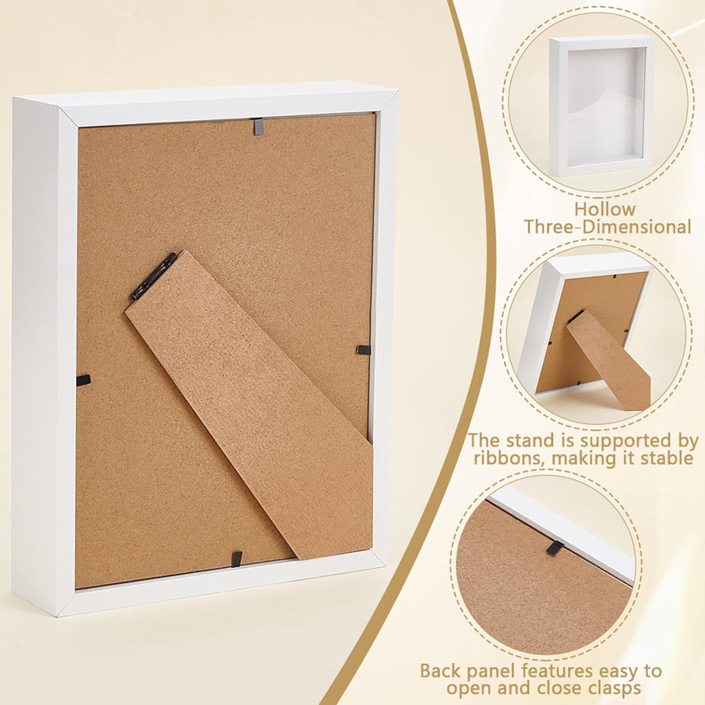 8 Pack 6x8 Inch Shadow Box Picture Frame, 3D Frames Shadow Box