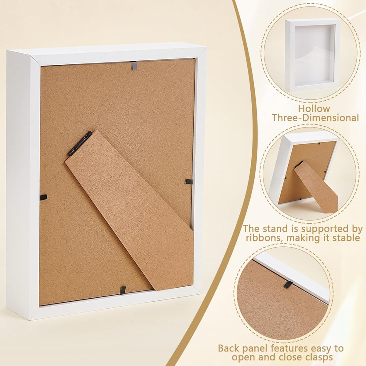 8 Pack 6x8 Inch Shadow Box Picture Frame, 3D Frames Shadow Box