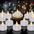 Tea Lights 100 Pack Flameless Candles, Warm White Battery Operated Flickering Candles 200+ Hours Ideal for Home Decoration Outdoor Wedding Parties