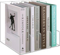Clear Acrylic Magazine Rack, Vertical File Holder, Desk Organizer Storage Stand for Office, 4 Pack