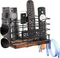 Invech Remote Control Holder Wall Mount, TV Remote Holder for Table, 3 Slot Remote Caddy Organizer with Hook for Living Room Bedroom Office