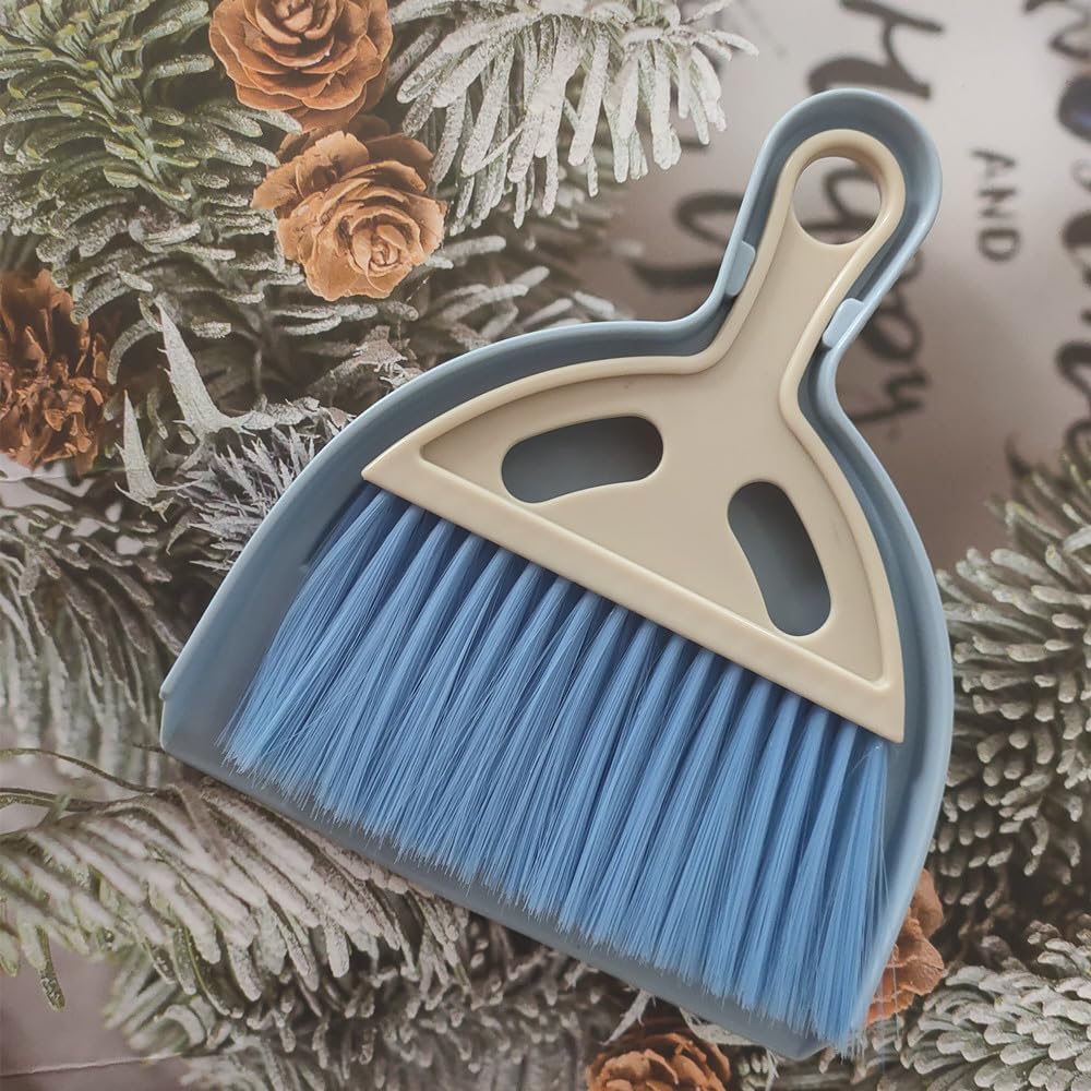 3 Pack Mini Broom Dustpan Set, Small Brush for Desk Keyboard Cars Sofa