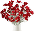 6PCS Cosmos Silk Flowers 24'' Red Daisy Flowers Artificial Fake Wild Flowers for Wedding Party Kitchens Home Decorations(Red)