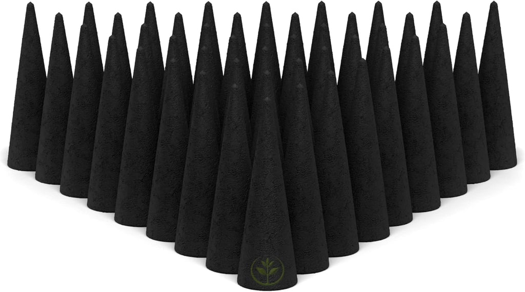 Peppermint Charcoal Incense Cones 2" BACKFLOW - 60 Pack Bulk - Natural Scented Cones Handmade Hand Dipped