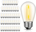 GvvooHome 48 Pack S14 LED Outdoor String Light Bulbs, Warm White, E26 Base