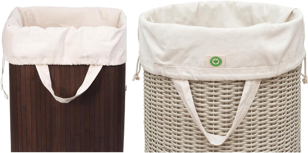 Canvas Laundry Bags - Extra Large, Heavy Duty, 100% Cotton Laundry Bag with Straps, Handles, and Drawstring - College Dorm Laundry Bag in XL Size - Washable, Foldable Laundry Basket Liner (2 Pack)