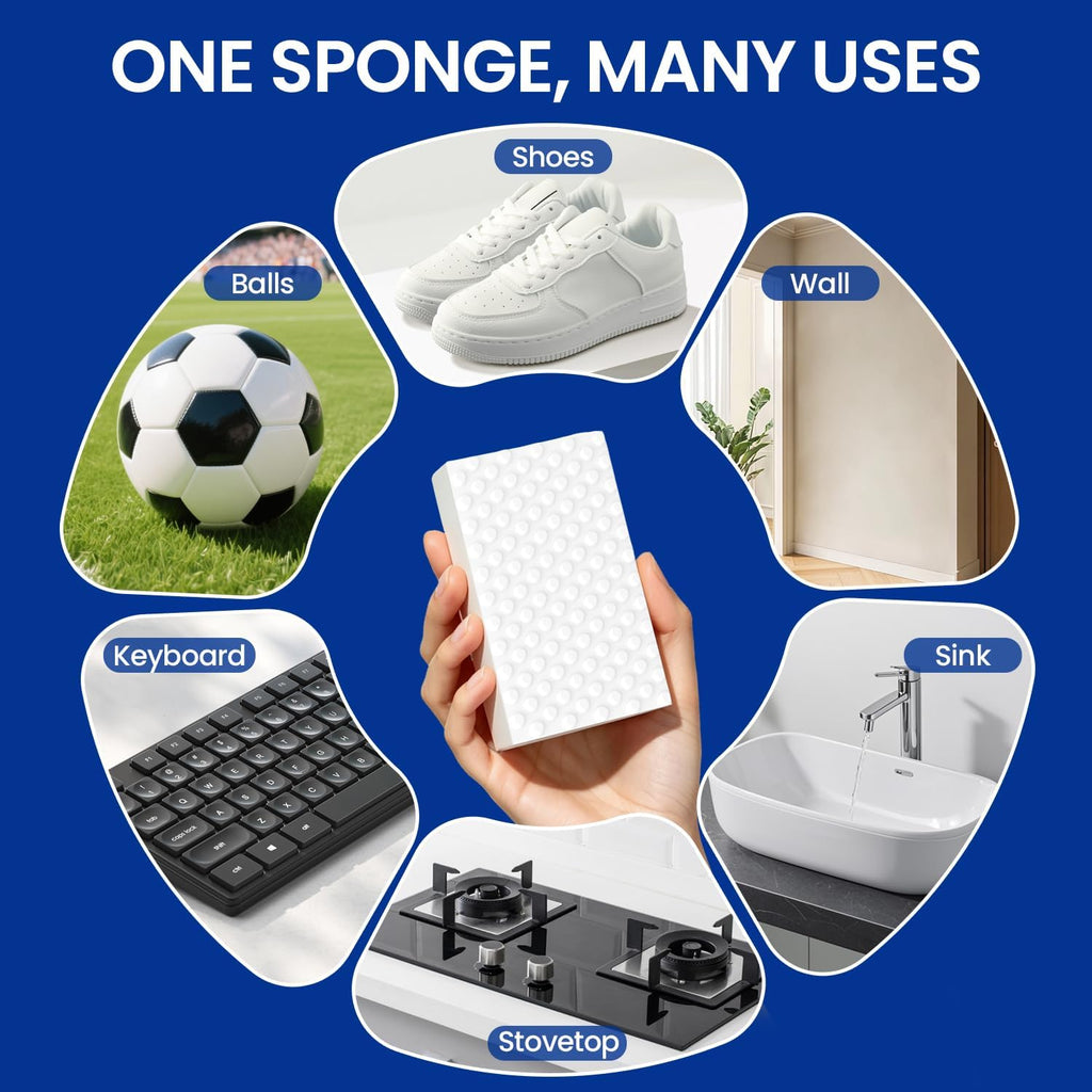 12 Pack Magic Cleaning Sponge Erasers, 5X Density Shower and Tub Scrubber