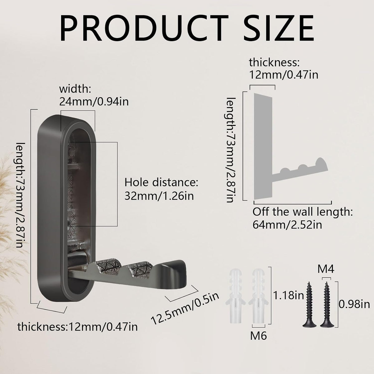 2PCS Foldable Wall Hooks, Heavy Duty Zinc Alloy Folding Wall Hooks,Folding Coat Hooks, Flip Down Hook for Hanging Coats, Bags, Hats, Cooking Utensil, Bathrobes, Keys (Black)