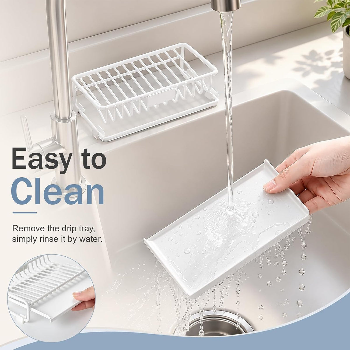 Self Draining Soap Dish for Shower Bar Soap Holder Soap Saver, White