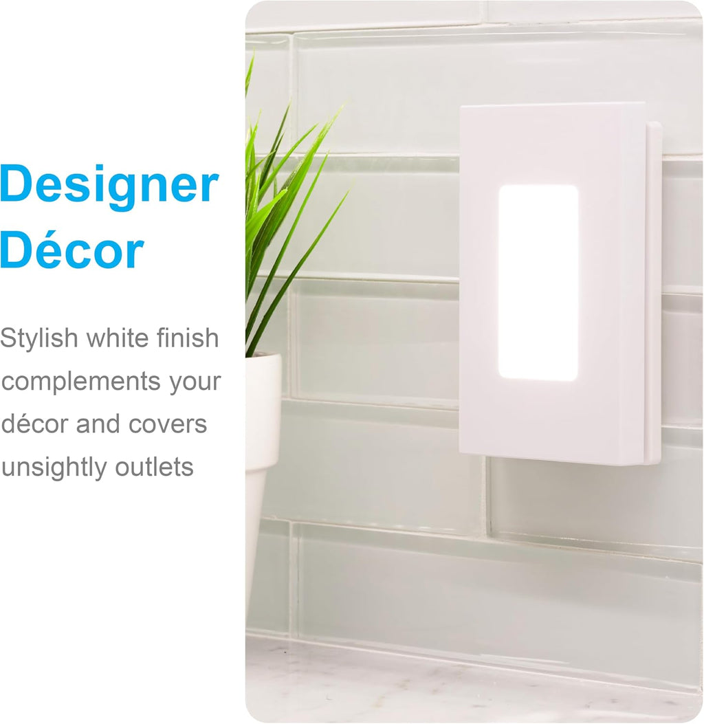 GE Slimline CoverLite LED Night Light, Plug-in, Dusk to Dawn