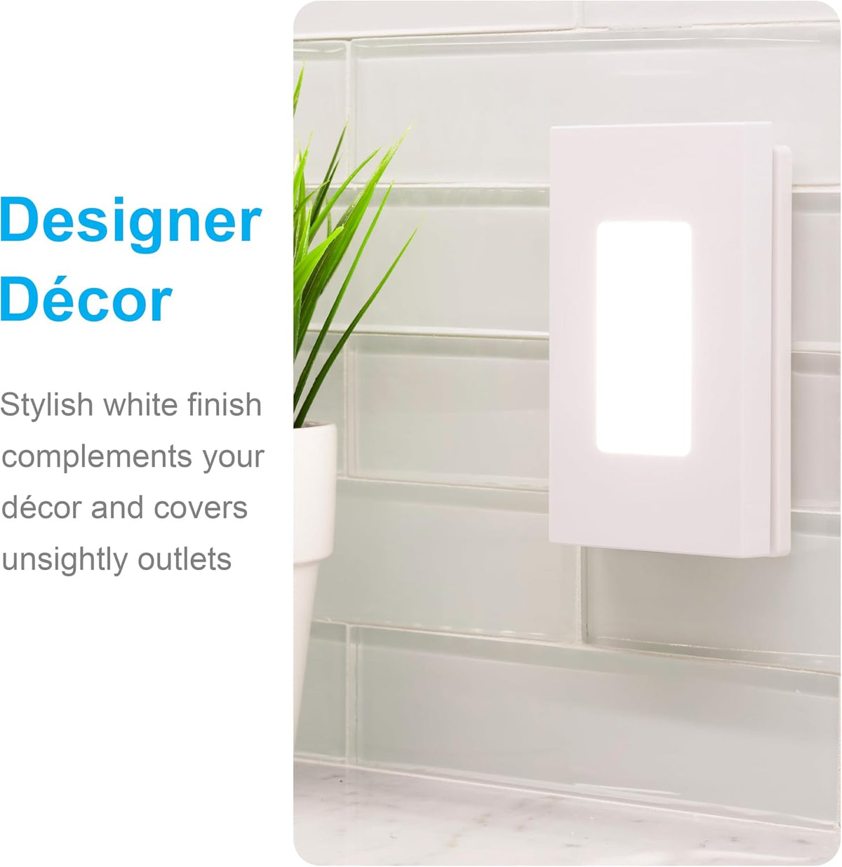 GE Slimline CoverLite LED Night Light, Plug-in, Dusk to Dawn