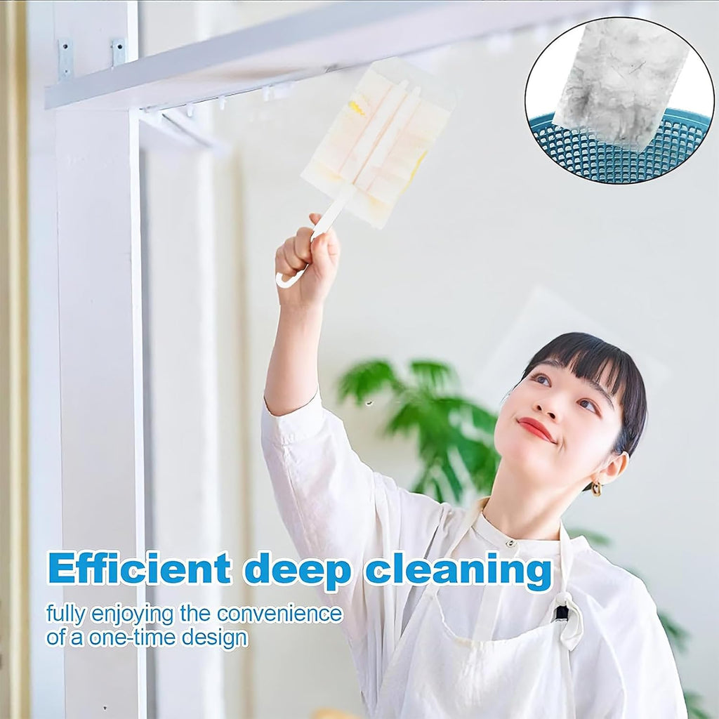 160 Pcs Disposable Dusters Refills 180° Multi Surface Replacement Bulk Heavy Duty Dusters for Ceiling Fan Cleaning with Microfibers Unscented(Multicolor)