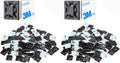 XHF 100 PCS 1.1" Black Self Adhesive Cable Zip Tie Mounts Wire Cable Clips Holders Management Anchors Organizer Holders Squares(HS-102) (Pack of 2)