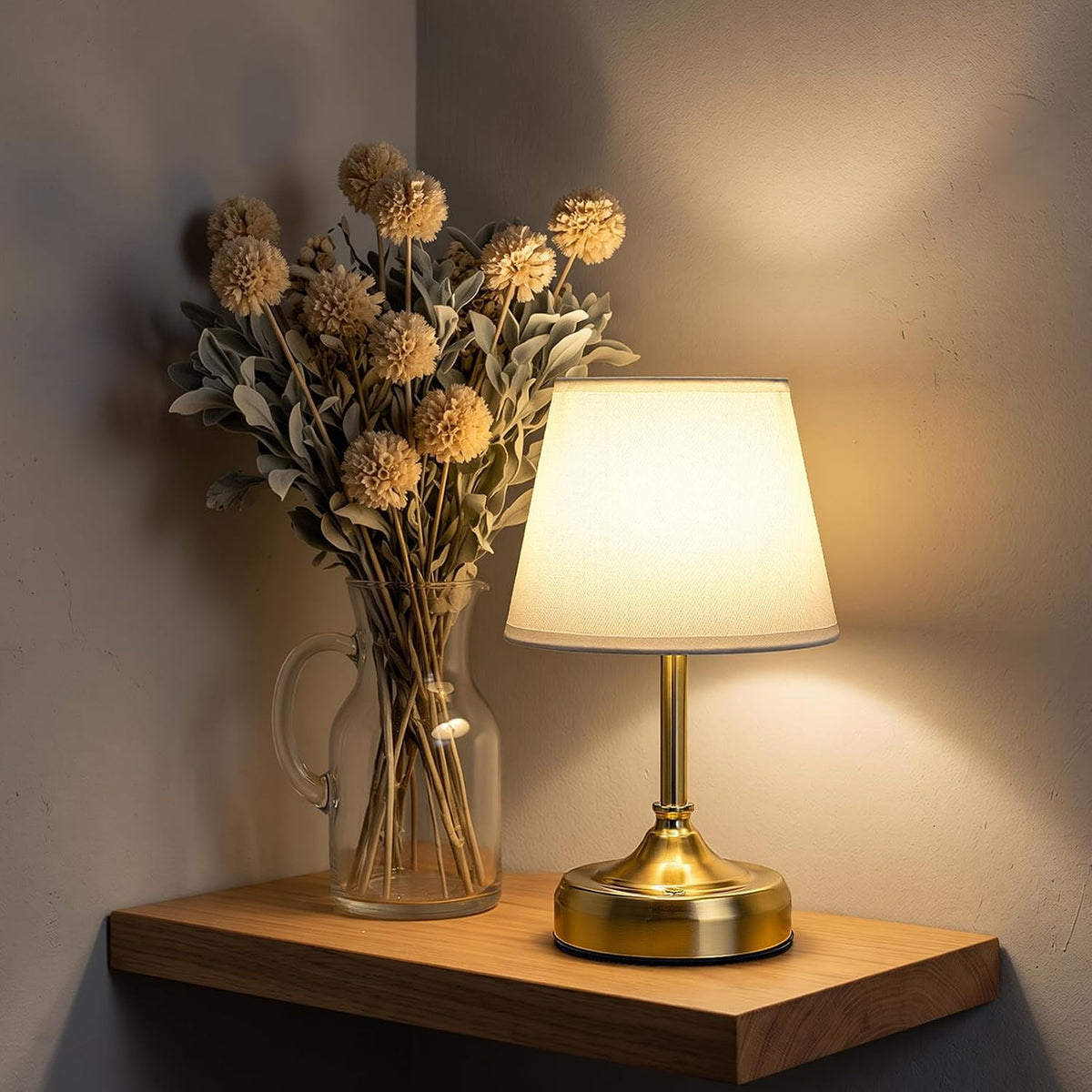 Small Cordless Table Lamp Rechargeable Gold