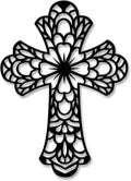Rajukit Geometry Christian Metal Cross Wall Art for Home