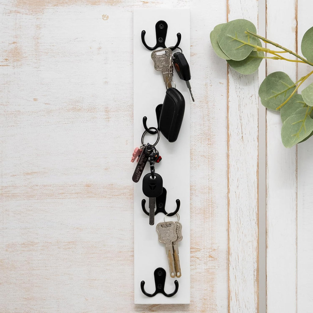 Yohsnor Vertical Design Wall-Mounted Key Holder,Entryway Durable Hook Rack