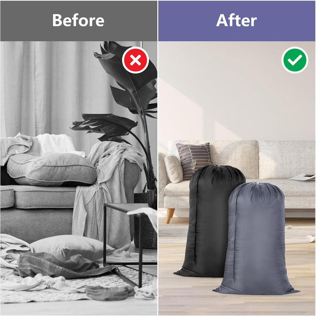 OTraki 2 Pack Large Laundry Bag 28x45 Inch Heavy Duty Laundry Wash Bag
