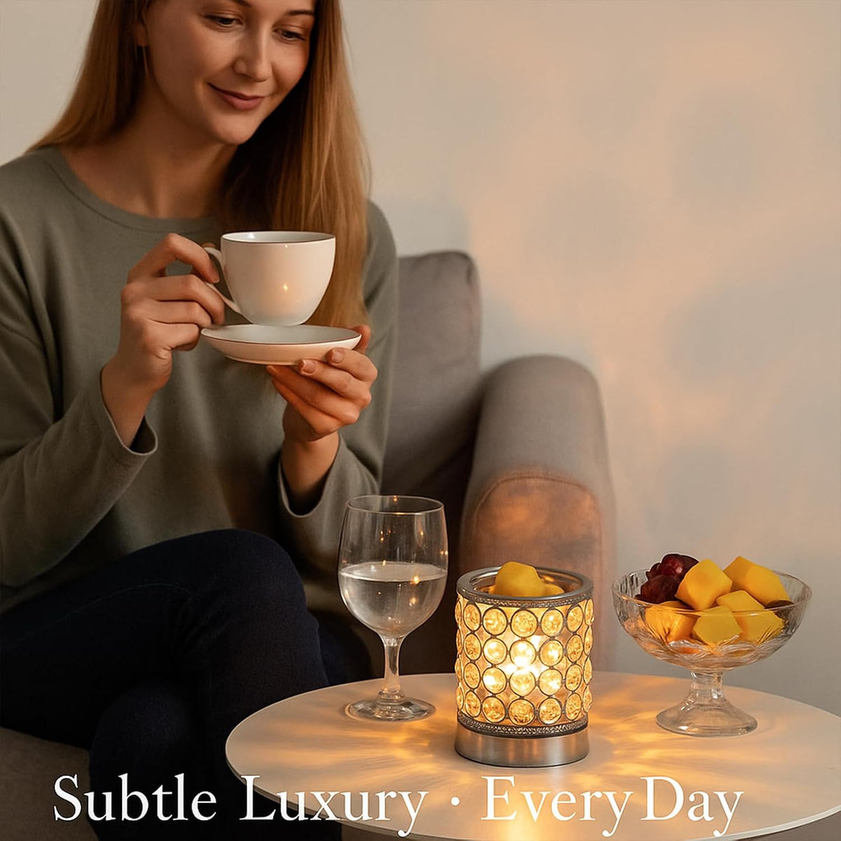 Leyoue Wax Warmer, Crystal Wax Melt Warmer with Bulb Heating