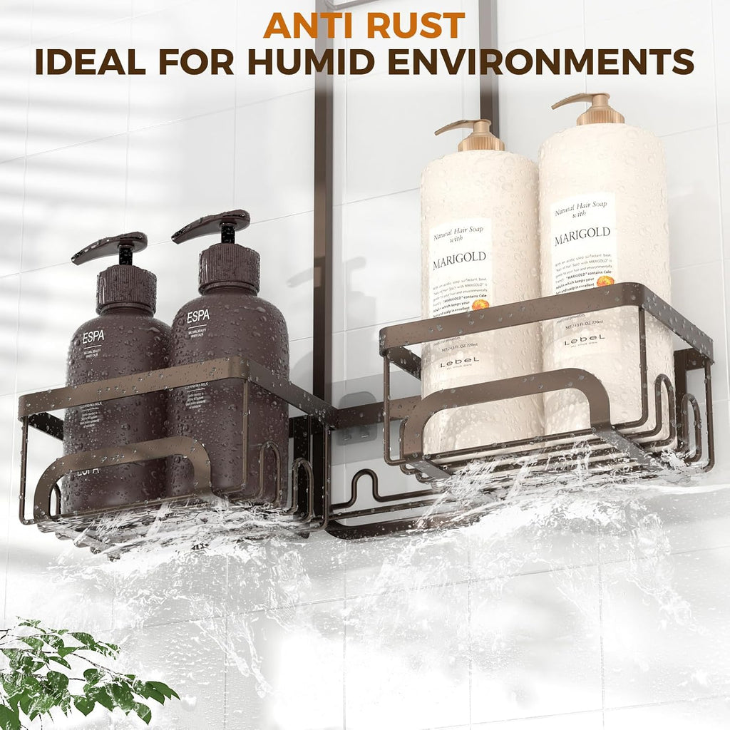 REINHARDT Split Shower Caddy Hanging for Handheld Showerheads, Bronze