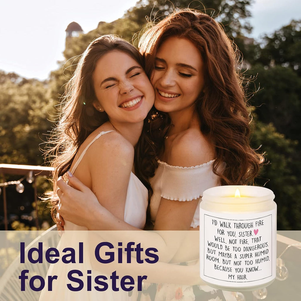 Petalsun Funny Sister Gifts, Sister Birthday Gifts, Lavender Scented Candle