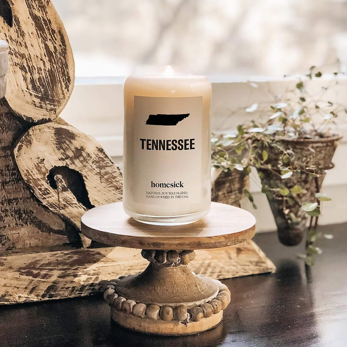 Homesick Scented Candles for Home (Tennessee) - 13.75 oz Long-Lasting Soy Wax Jar Candle for Women & Men for All Occasions, 60-80 Hours Burn Time - Notes of Patchouli, Sandalwood & Tonka Bean