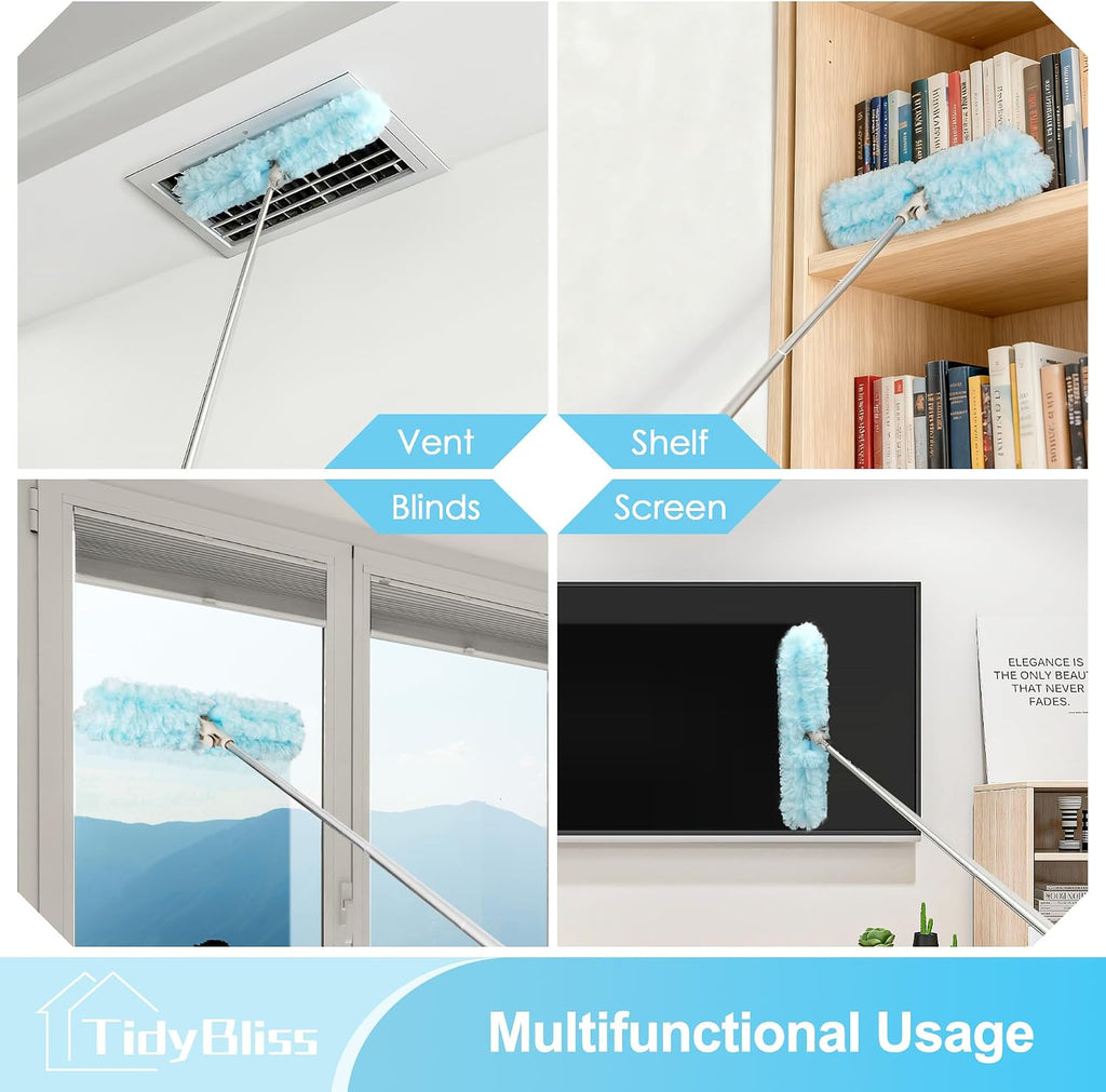 TidyBliss 6 ft Extendable Dusters for Cleaning Compatible with Swiffer