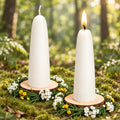 2 Pack Natural Beeswax Taper Candles, 1.3×4.3 Inch Bees Wax 7.5 Hours Long Burning Time, Eco-Friendly Non-Toxic Smokeless Handmade 100% Pure Beeswax, for Home Decor, Meditation, Relaxation & Gifts