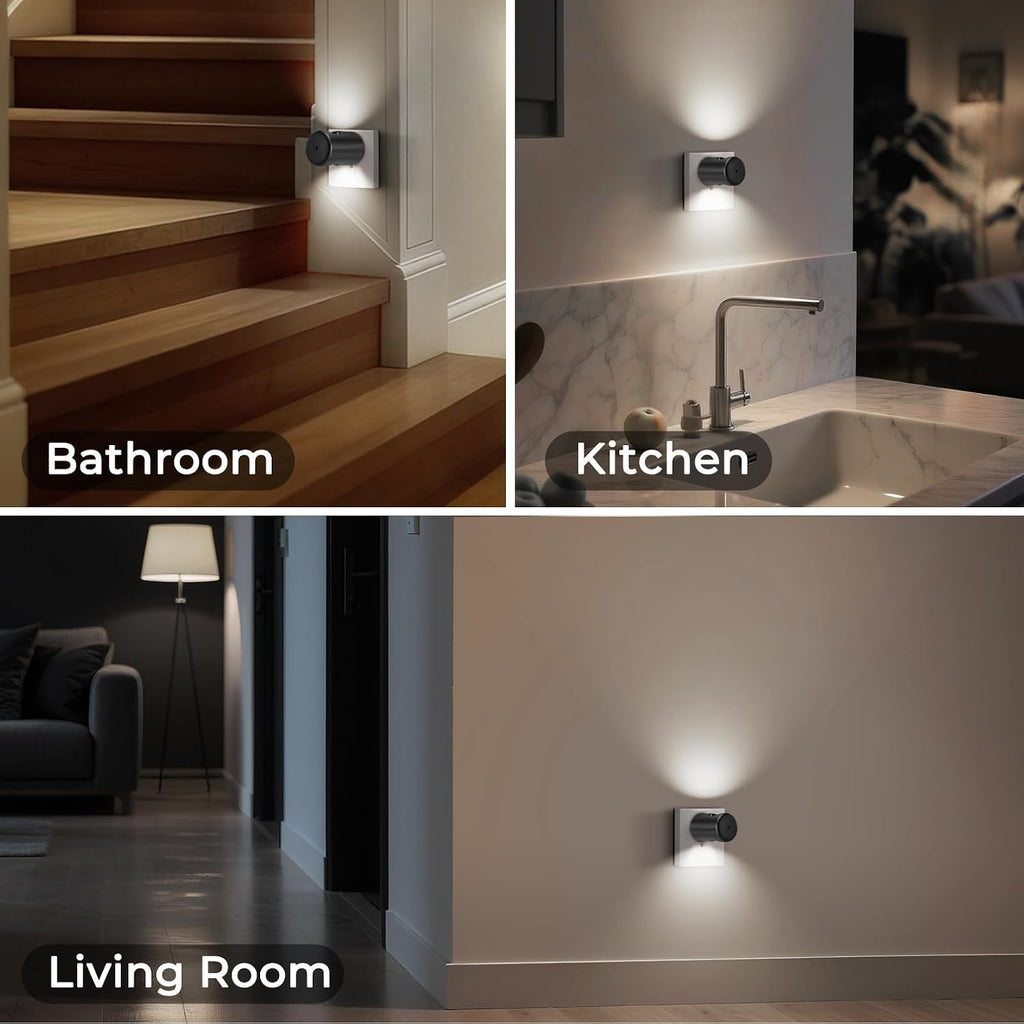 TSEXES LED Motion Sensor Night Lights Plug into Wall,5000K Daylight,4 Pack