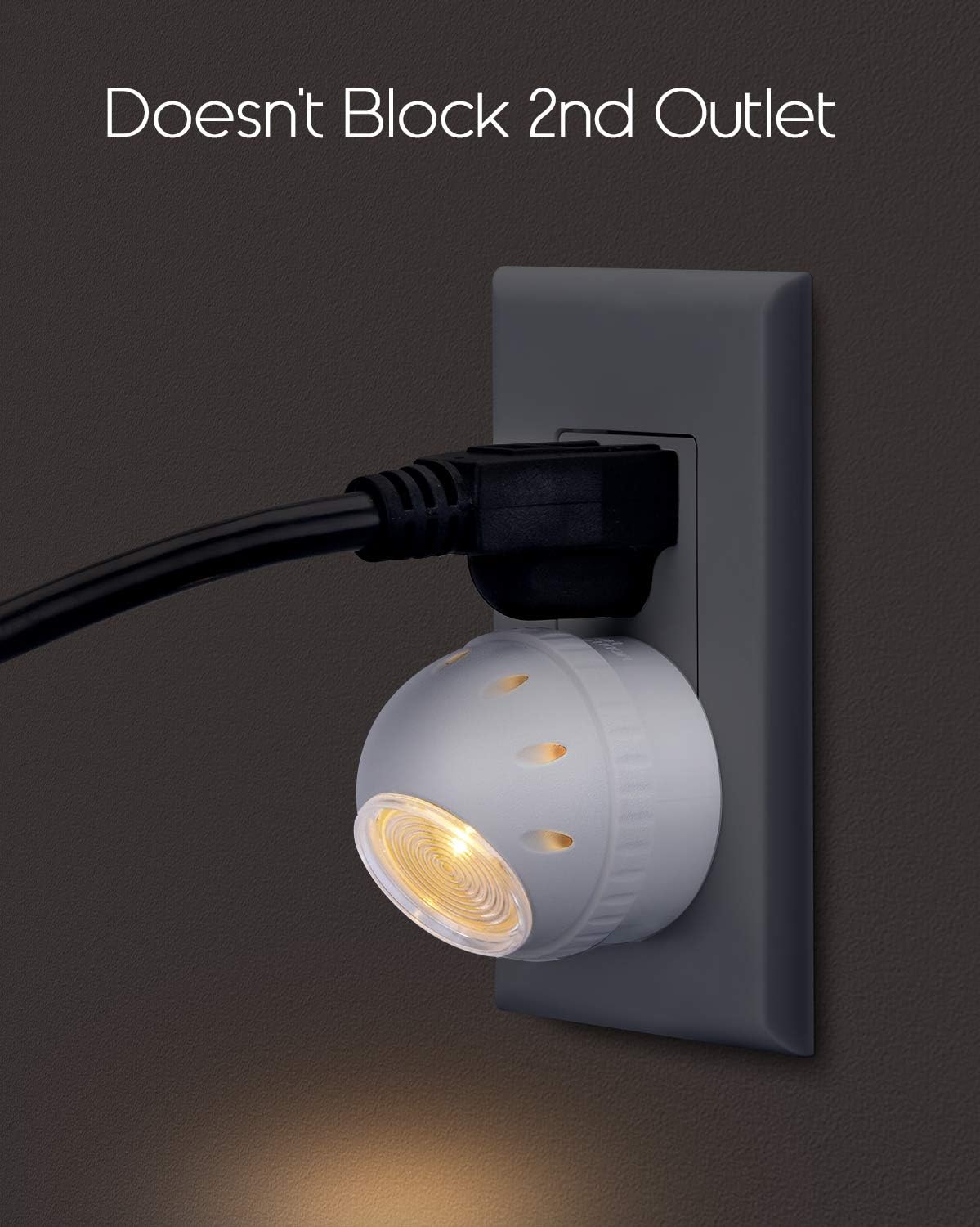 Emotionlite Plug-in LED Night Light Dusk to Dawn Sensor Warm White 4 Pack