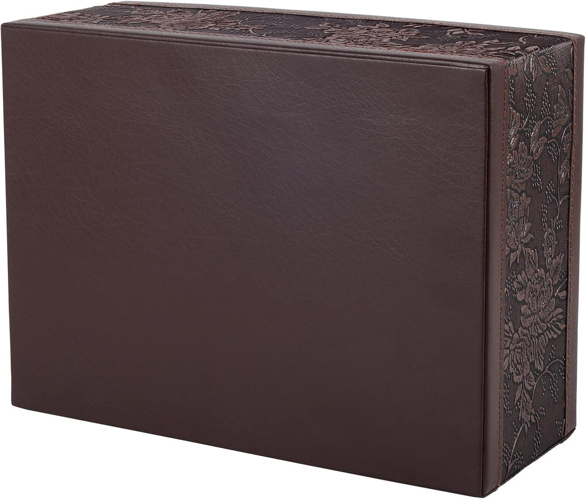 Tissue Box Cover Rectangle Retro Tissue Box Holder PU Leather Facial Tissues Organizer,Multifunctional Remote Control Stationery Storage Box,Home Office Supplies Car Napkin Caddy