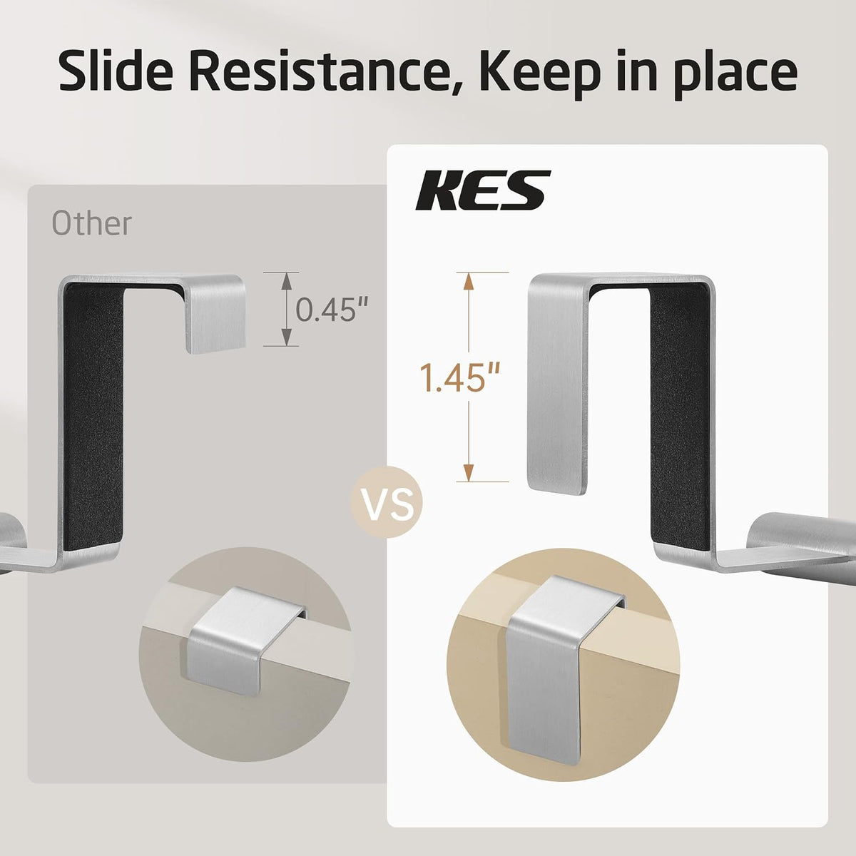KES Over The Cabinet Door Towel Rack, Kitchen Towel Holder, 2 Pack