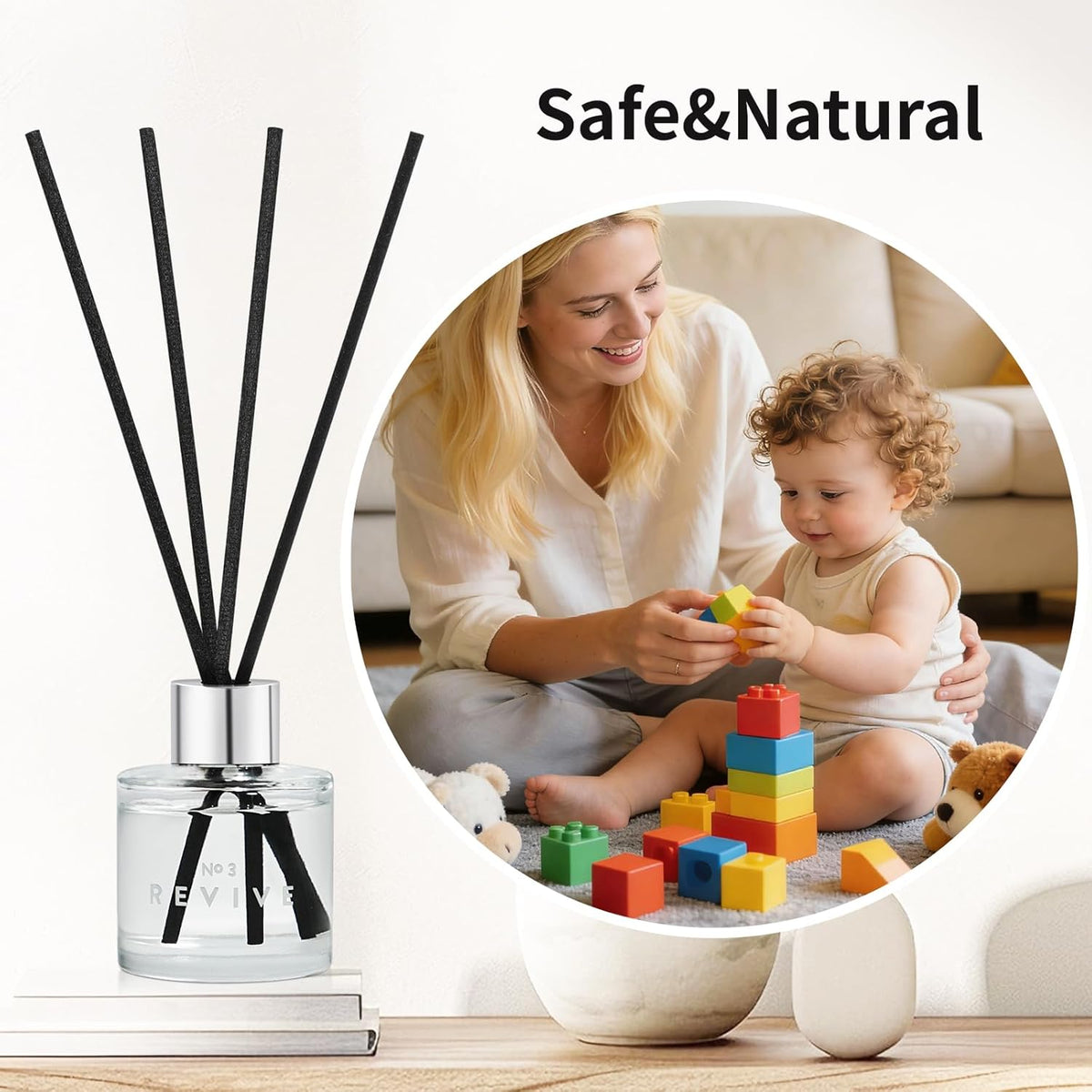 3 Pack Fragrance Reed Diffuser, Lavender Jasmine Lemongrass, 50ML