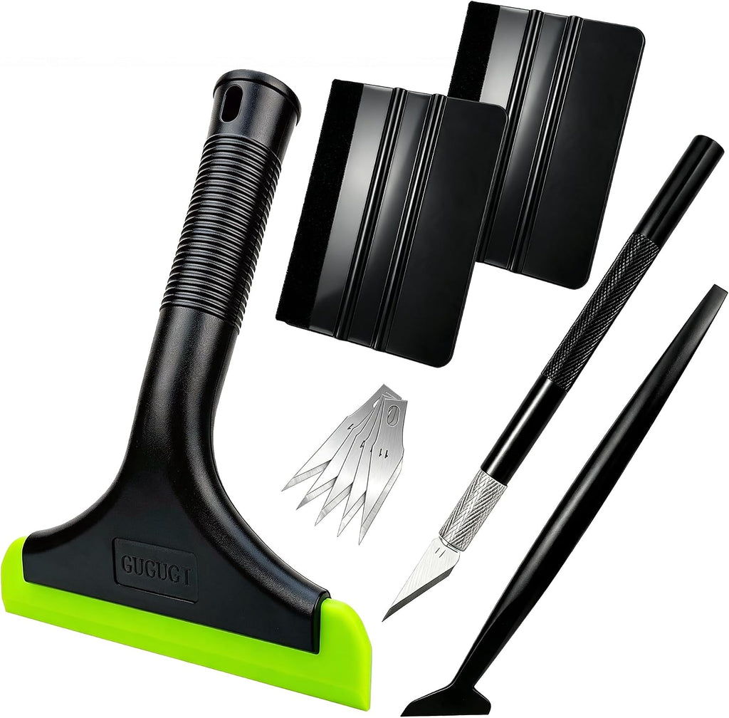 CARTINTS Install Window Film Tint Squeegee Kit, with 7.5in Long Glass Wiper, 4IN Wrap Applicator, Cutter & Blades, Micro Squeegee