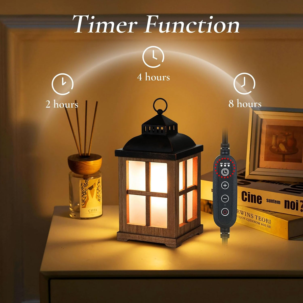 Wax Melt Warmer with Timer, Lantern Candle Warmer Farmhouse