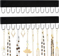 Dntorx Hanging Jewelry Organizer, 2 Pack Wall Mount Wooden Holder