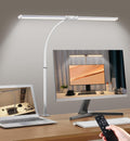 Motumen Led Desk Lamp for Home Office, Eye-Care Desk Light Clamp, White